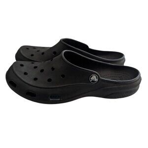 CROCS Freesail Mules Black Slip-On Sandals Womens Size 8